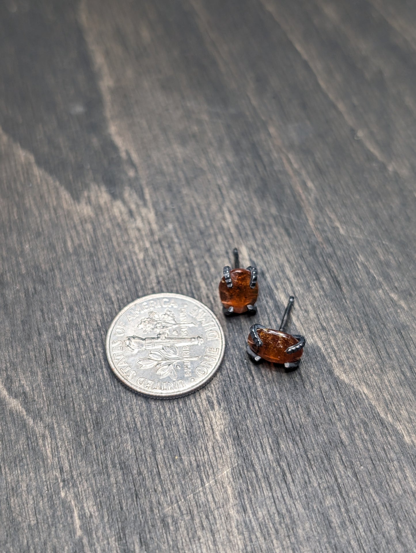 Faceted Oval Kyanite Sterling Silver Textured Stud Earrings
