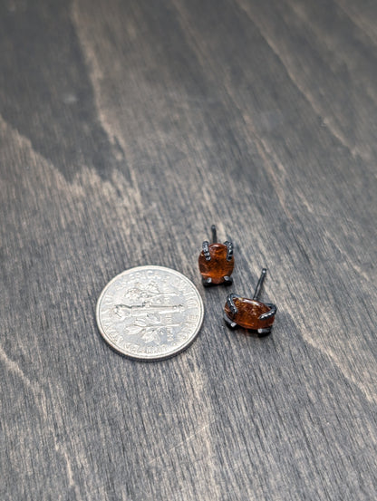 Faceted Oval Kyanite Sterling Silver Textured Stud Earrings