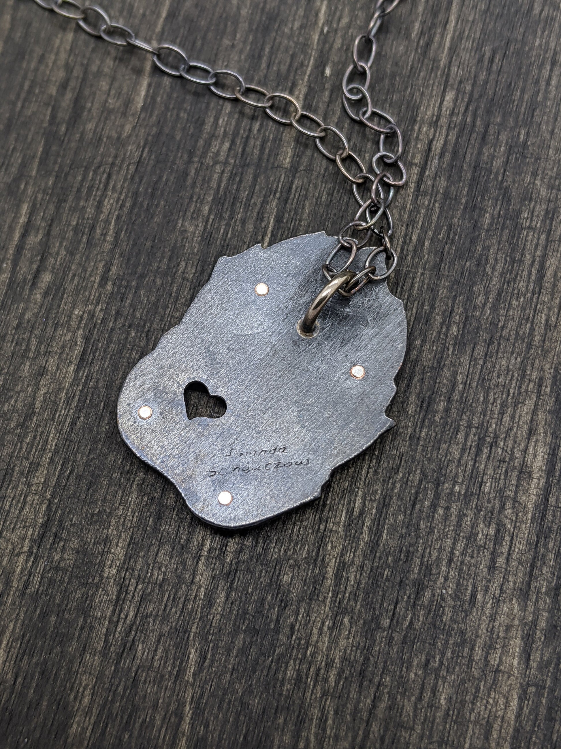 Dog Paw Love Riveted Necklace