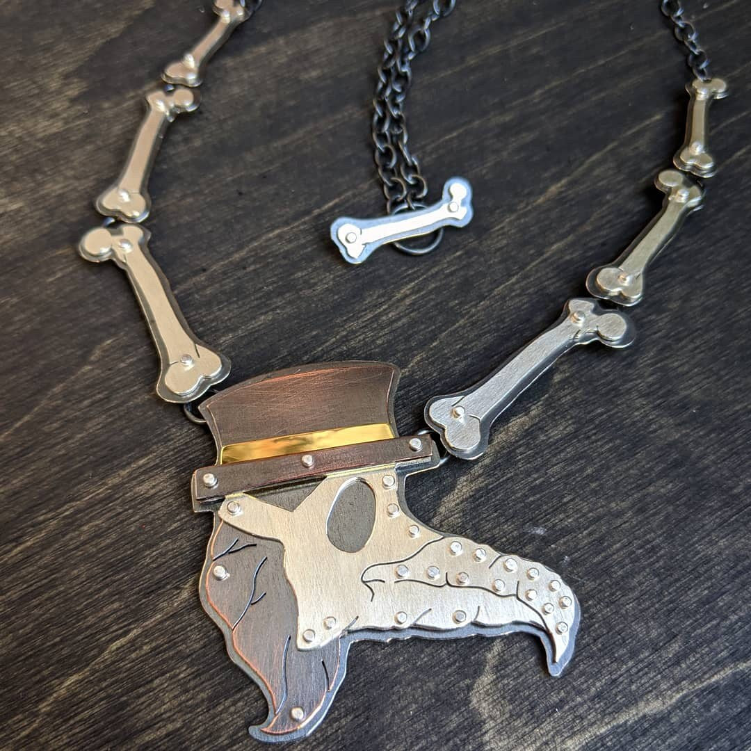 Riveted Plague Doctor Necklace