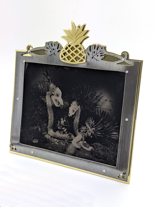 Trouble in Paradise Original First Edition Tintype in Handmade Frame