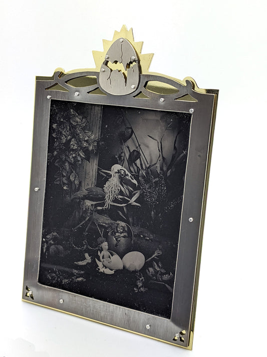 Early Bird Original First Edition Tintype in Handmade Frame